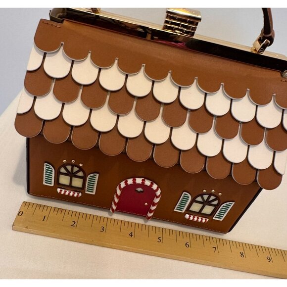 NEW Rare Kate Spade Gingerbread House Crossbody Satchel Limited Edition K9373 No - Picture 14 of 16